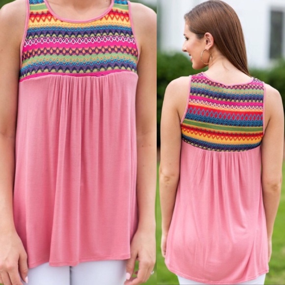 Colorful Embroidered Tank / Tunic - Picture 6 of 8